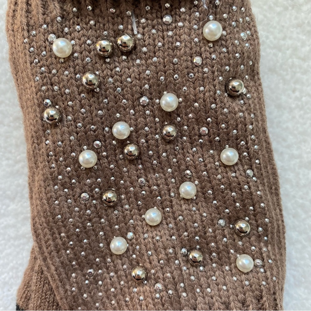 UGG Brown Rhinestone Hand Warmer/ Gloves - Picture 3 of 4